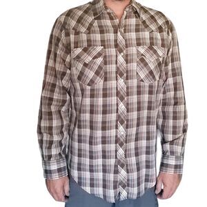 Vintage BJ-R Western long Sleeve shirt long tails form fit Mens Large
